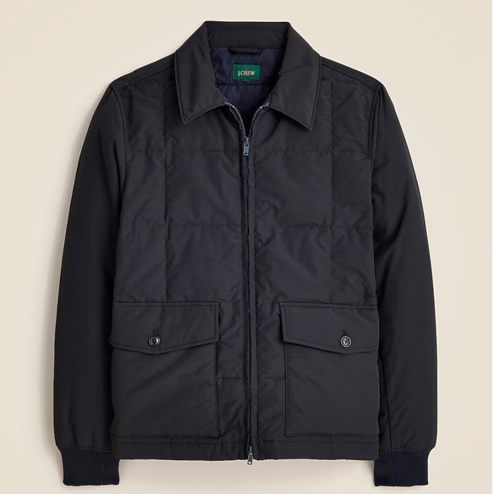 JCREW Men's Box-quilt insulated jacket with PrimaLoft® - New With Tags